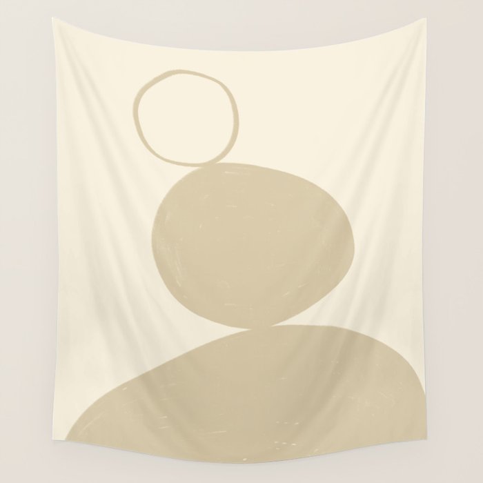 Neutral Shapes #2 Wall Tapestry Gallery Image 4