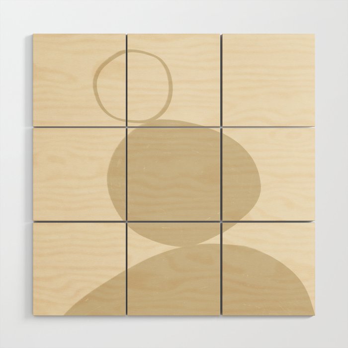 Neutral Shapes #2 Wood Wall Art Gallery Image 1