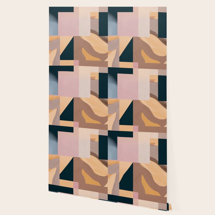 Modern Abstraction Mocha Mousse 2 Wallpaper Gallery Image 2
