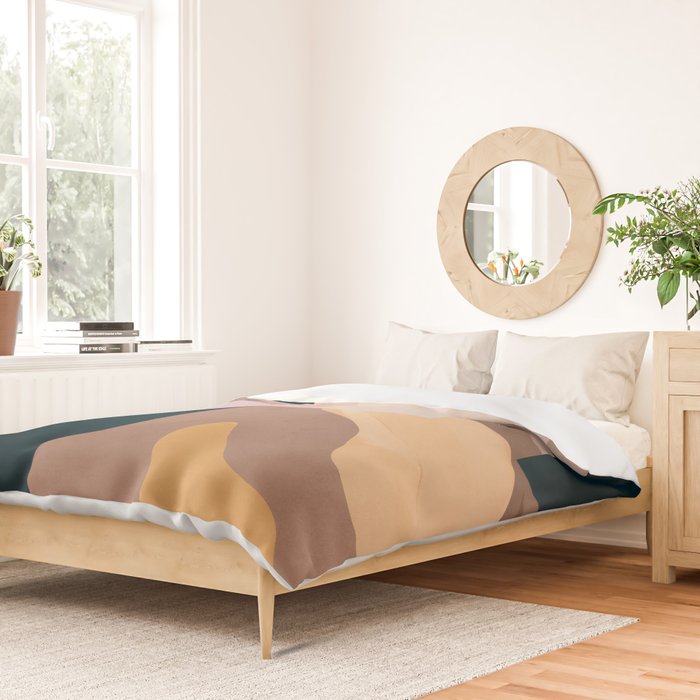 Modern Abstraction Mocha Mousse 2 Duvet Cover Gallery Image 2