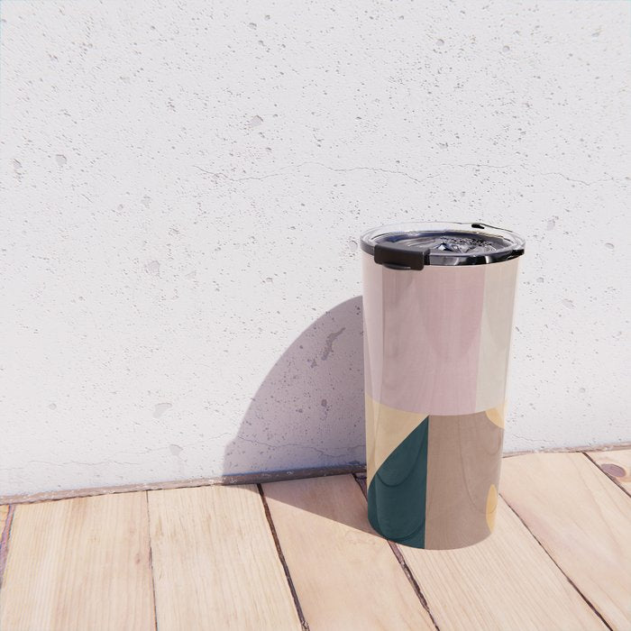 Modern Abstraction Mocha Mousse 2 Travel Mug Gallery Image 4