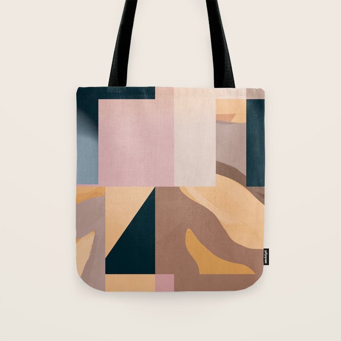 Modern Abstraction Mocha Mousse 2 Tote Bag Gallery Image 1