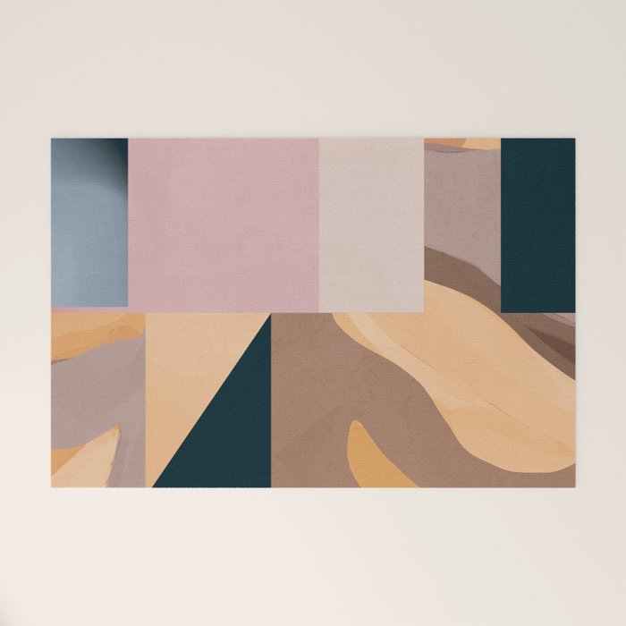 Modern Abstraction Mocha Mousse 2 Welcome Mat Gallery Image 1