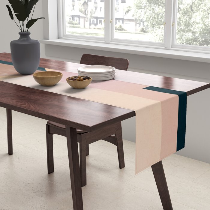 Modern Abstraction Mocha Mousse 2 Table Runner Gallery Image 2