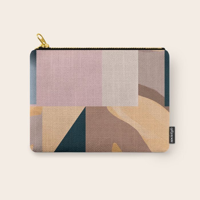 Modern Abstraction Mocha Mousse 2 Carry All Pouch Gallery Image 1