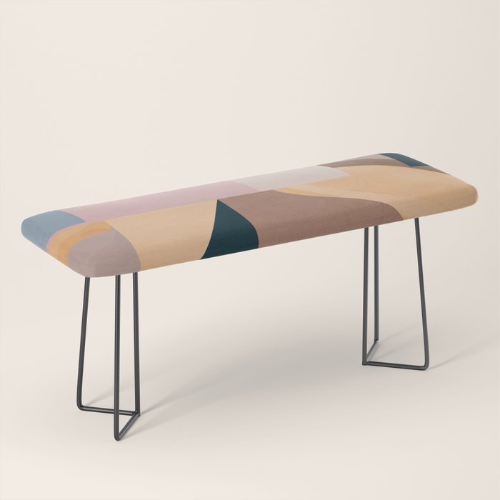 Modern Abstraction Mocha Mousse 2 Bench Gallery Image 1