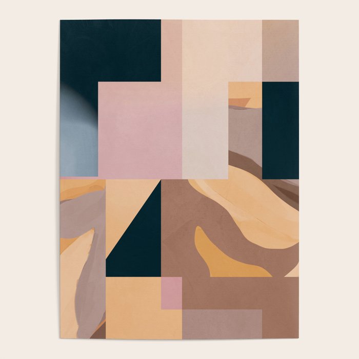 Modern Abstraction Mocha Mousse 2 Poster Gallery Image 1
