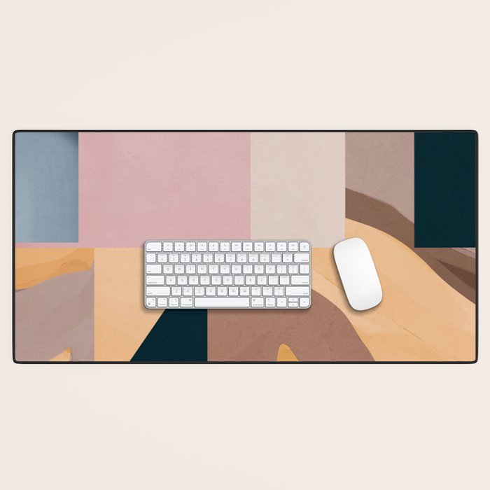 Modern Abstraction Mocha Mousse 2 Desk Mat Gallery Image 1