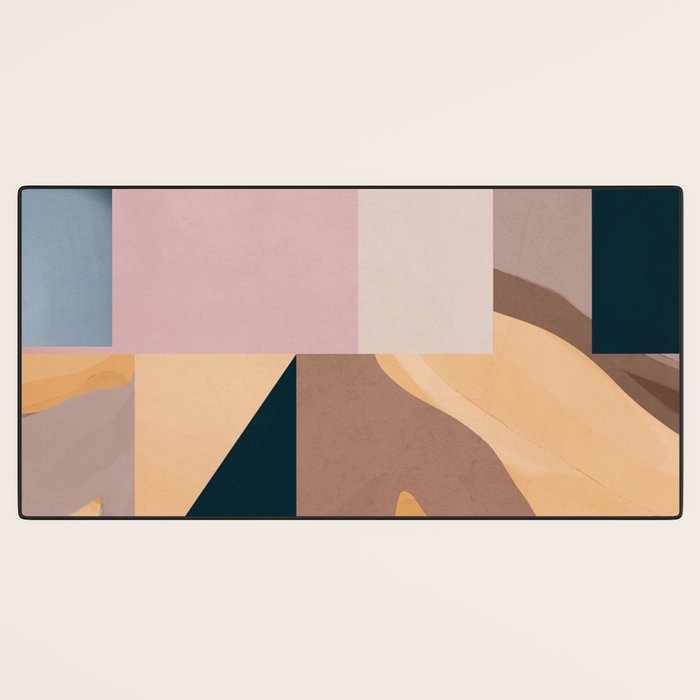 Modern Abstraction Mocha Mousse 2 Desk Mat Gallery Image 3