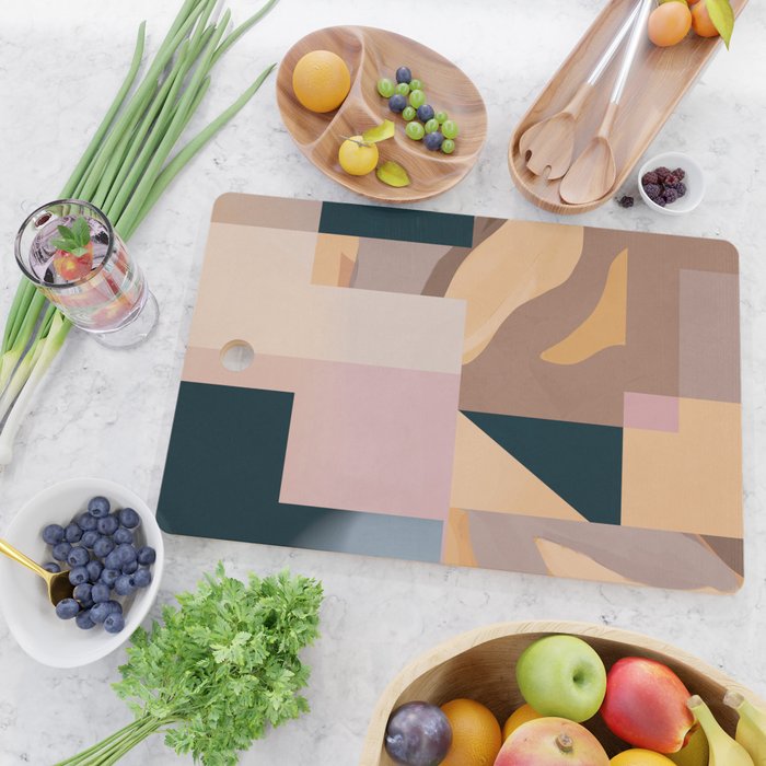 Modern Abstraction Mocha Mousse 2 Cutting Board Gallery Image 2
