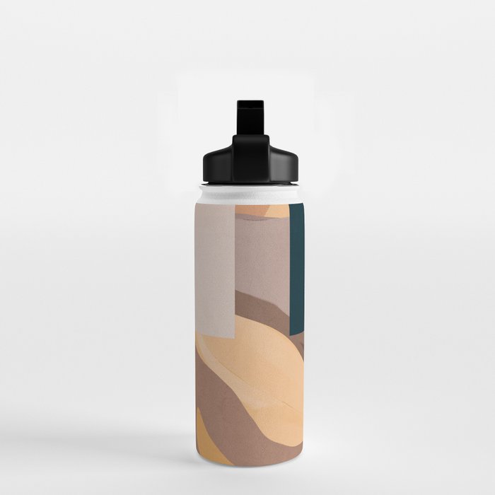 Modern Abstraction Mocha Mousse 2 Water Bottle Gallery Image 2