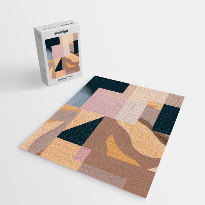 Modern Abstraction Mocha Mousse 2 Jigsaw Puzzle Gallery Image 2