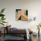 Modern Abstraction Mocha Mousse 2 Wood Wall Art Gallery Image 2