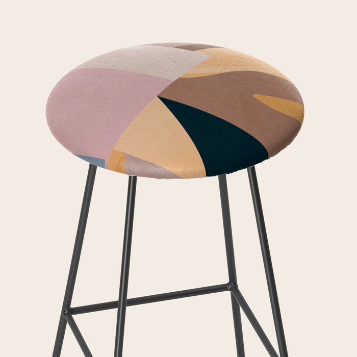 Modern Abstraction Mocha Mousse 2 Stool Gallery Image 2
