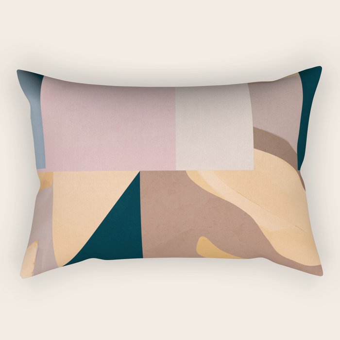 Modern Abstraction Mocha Mousse 2 Rectangular Pillow Gallery Image 1