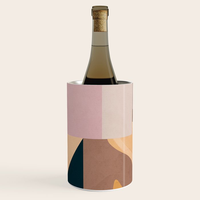 Modern Abstraction Mocha Mousse 2 Wine Chiller Gallery Image 1