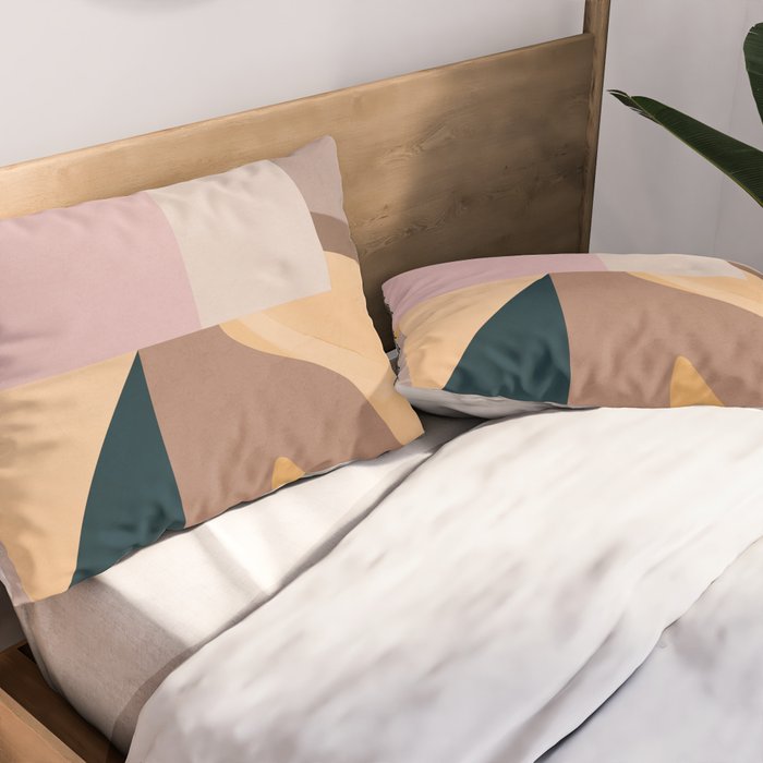 Modern Abstraction Mocha Mousse 2 Pillow Sham Gallery Image 2