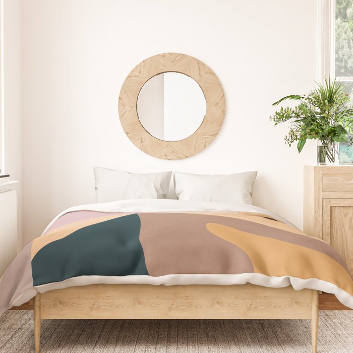 Modern Abstraction Mocha Mousse 2 Duvet Cover Gallery Image 3