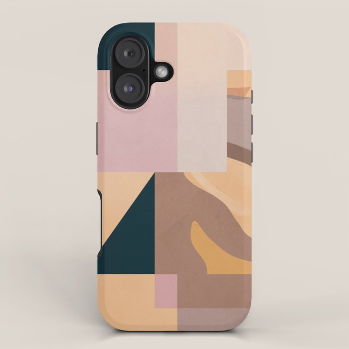 Modern Abstraction Mocha Mousse 2 iPhone Case Gallery Image 1