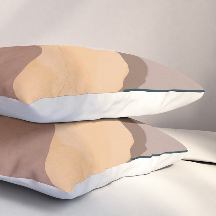 Modern Abstraction Mocha Mousse 2 Pillow Sham Gallery Image 3