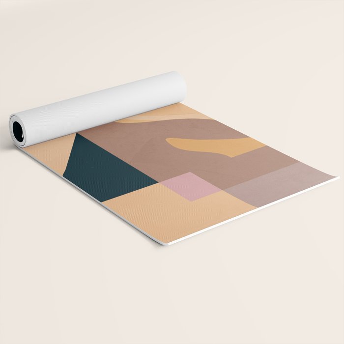 Modern Abstraction Mocha Mousse 2 Yoga Mat Gallery Image 2