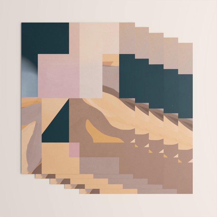 Modern Abstraction Mocha Mousse 2 Wrapping Paper Gallery Image 3