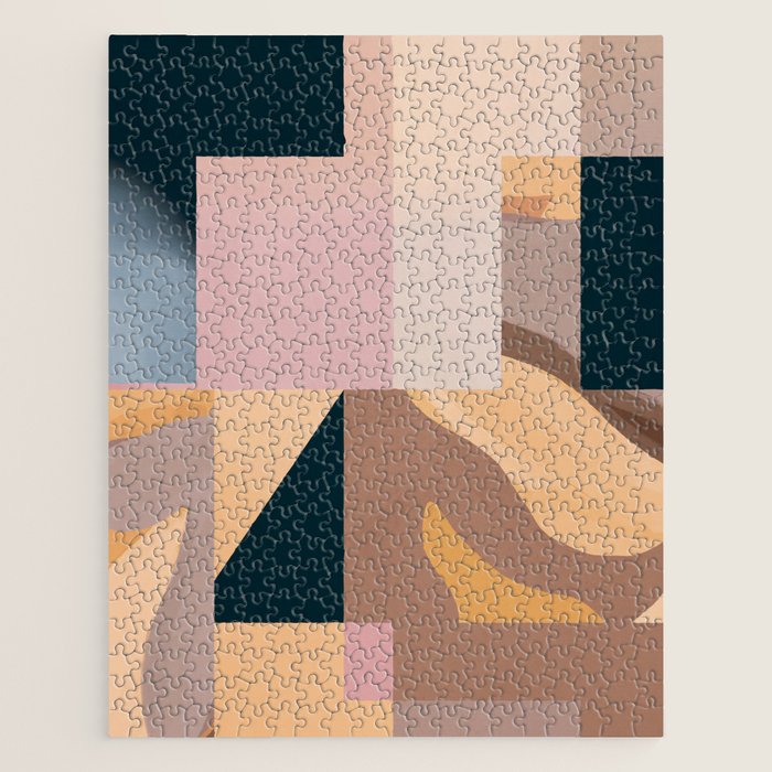 Modern Abstraction Mocha Mousse 2 Jigsaw Puzzle Gallery Image 1