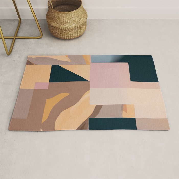 Modern Abstraction Mocha Mousse 2 Rug Gallery Image 1