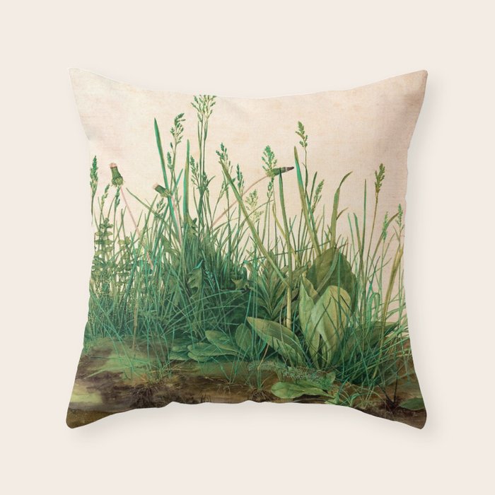 Albrecht Dürer The Great Piece of Turf ,1503 Throw Pillow Gallery Image 6