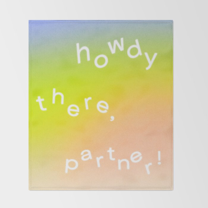 Howdy Throw Blanket Gallery Image 2