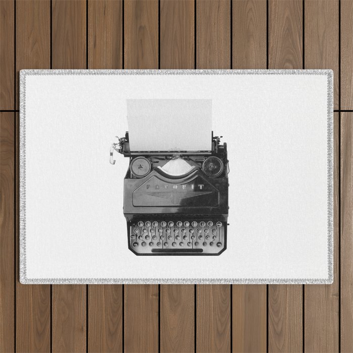 typewriter Outdoor Rug Gallery Image 1