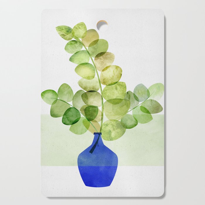 Green and Blue Eucalyptus Bouquet Cutting Board Gallery Image 1