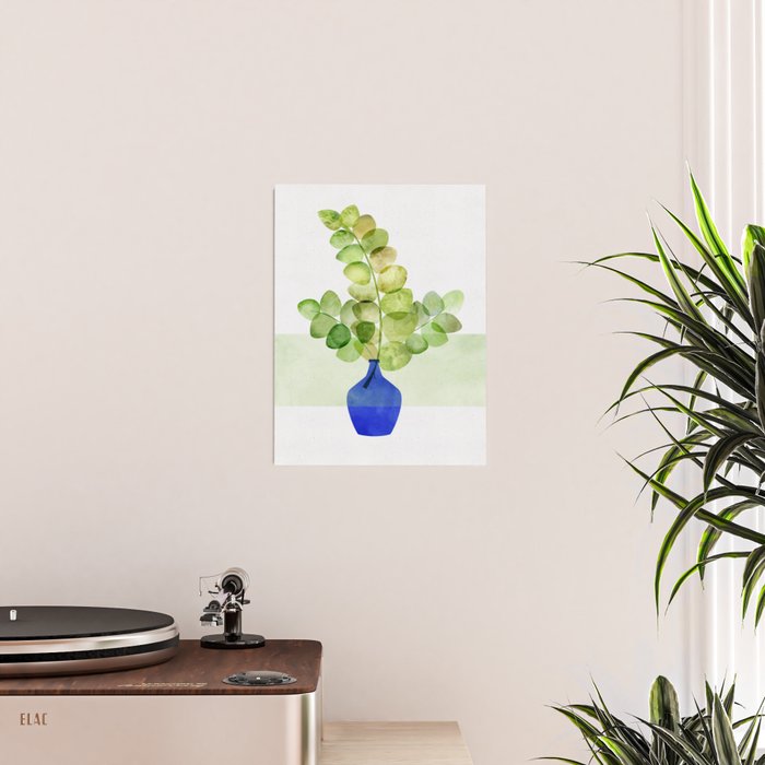Green and Blue Eucalyptus Bouquet Poster Gallery Image 2