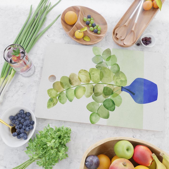 Green and Blue Eucalyptus Bouquet Cutting Board Gallery Image 2