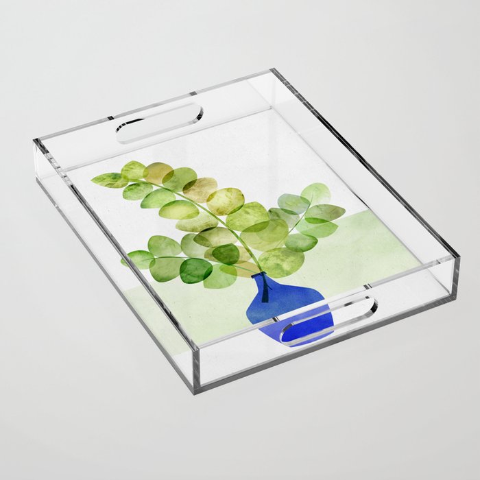 Green and Blue Eucalyptus Bouquet Acrylic Tray Gallery Image 1