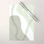Green watercolor shapes Wrapping Paper Gallery Image 1