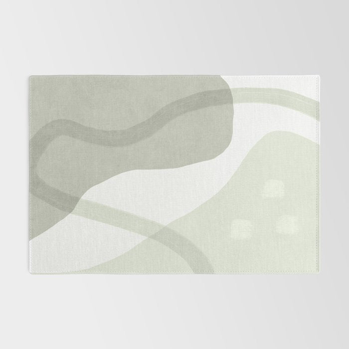 Green watercolor shapes Rug Gallery Image 2