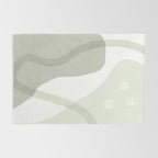 Green watercolor shapes Rug Gallery Image 2