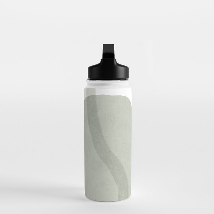 Green watercolor shapes Water Bottle Gallery Image 3