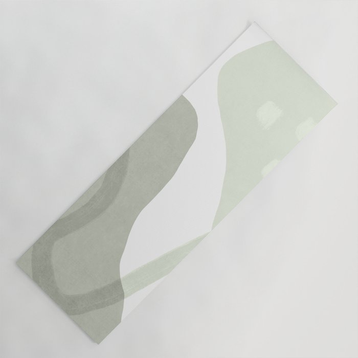 Green watercolor shapes Yoga Mat Gallery Image 1