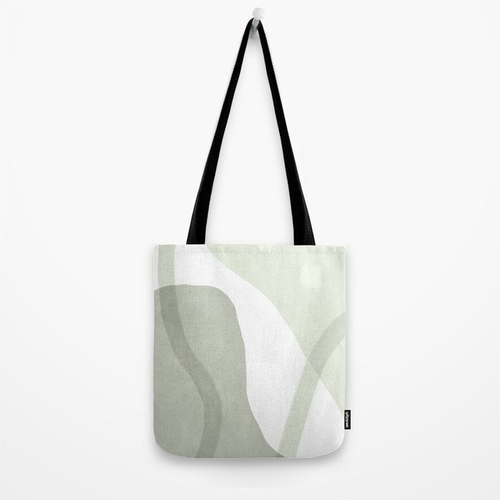 Green watercolor shapes Tote Bag Gallery Image 2