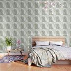 Green watercolor shapes Wallpaper Gallery Image 3