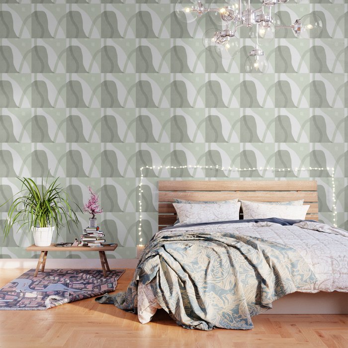Green watercolor shapes Wallpaper Gallery Image 3