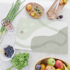 Green watercolor shapes Cutting Board Gallery Image 2