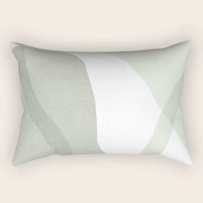 Green watercolor shapes Rectangular Pillow Gallery Image 2