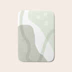 Green watercolor shapes Bath Mat Gallery Image 1