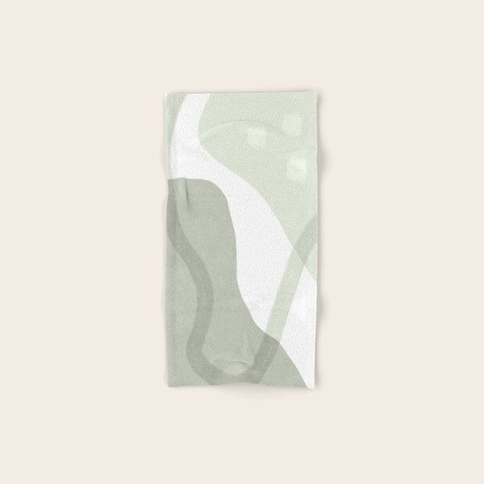 Green watercolor shapes Bath Towel Gallery Image 1