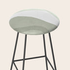 Green watercolor shapes Stool Gallery Image 2