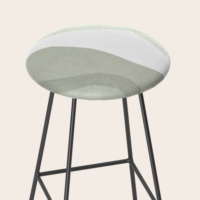 Green watercolor shapes Stool Gallery Image 2