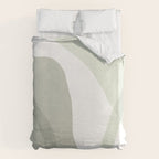 Green watercolor shapes Duvet Cover Gallery Image 6